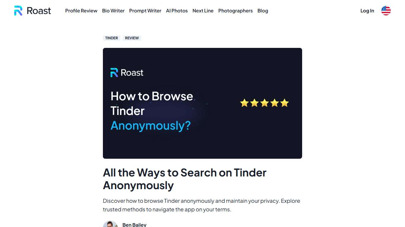 All the Ways to Search on Tinder Anonymously - ROAST