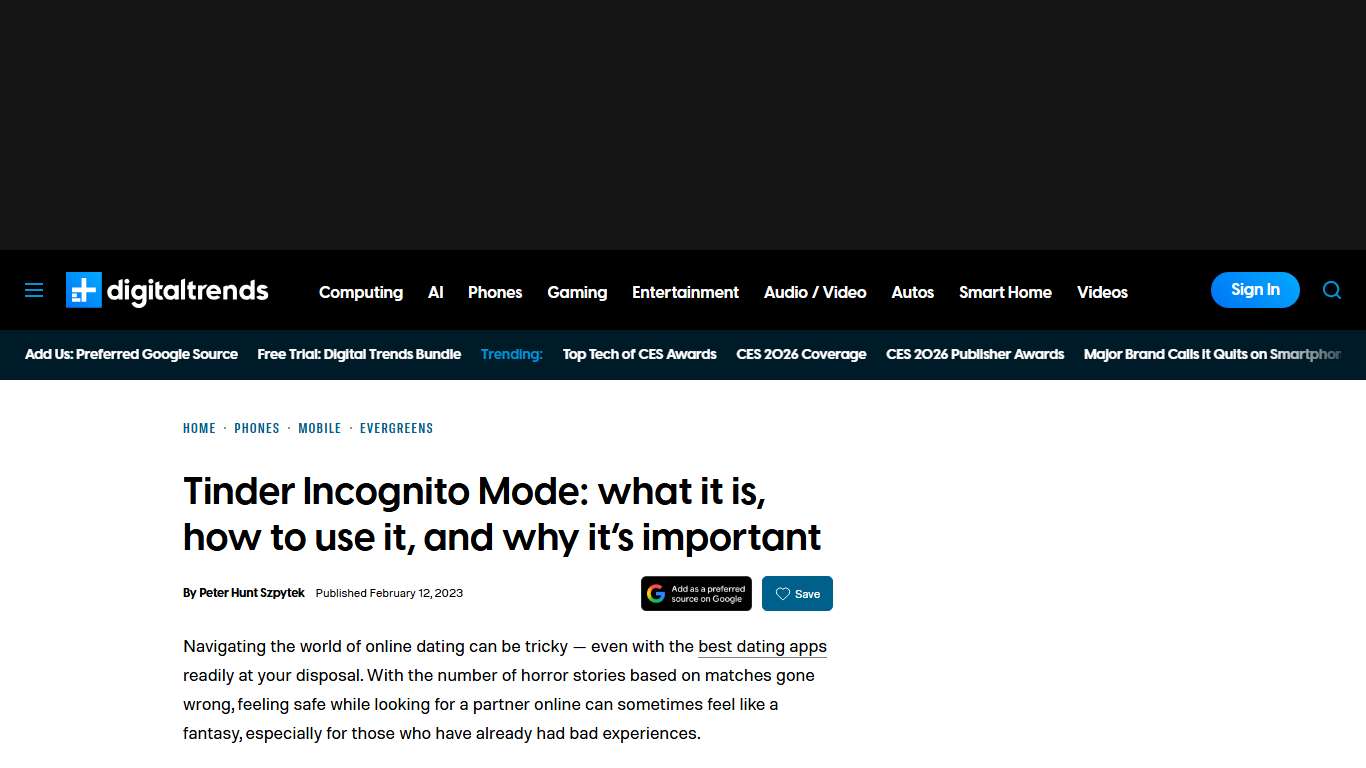 Tinder Incognito Mode: what it is, how to use it, and why it's important - Digital Trends